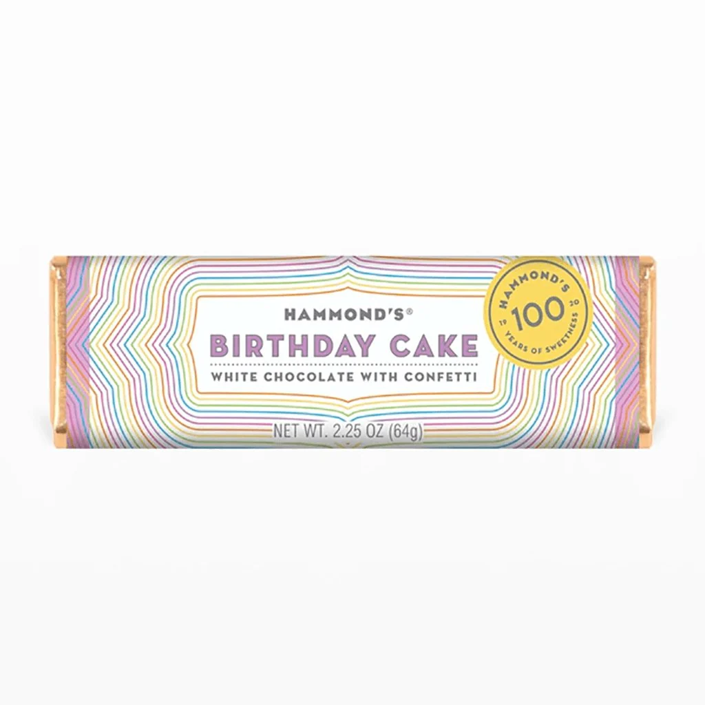 Hammond's Candies : Birthday Cake White Chocolate Bars